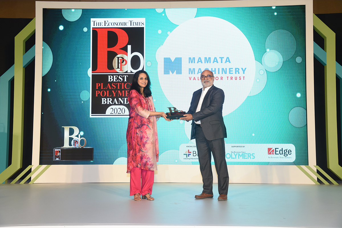Mamata receives The Best Plastics and Polymers Brands 2020 Award