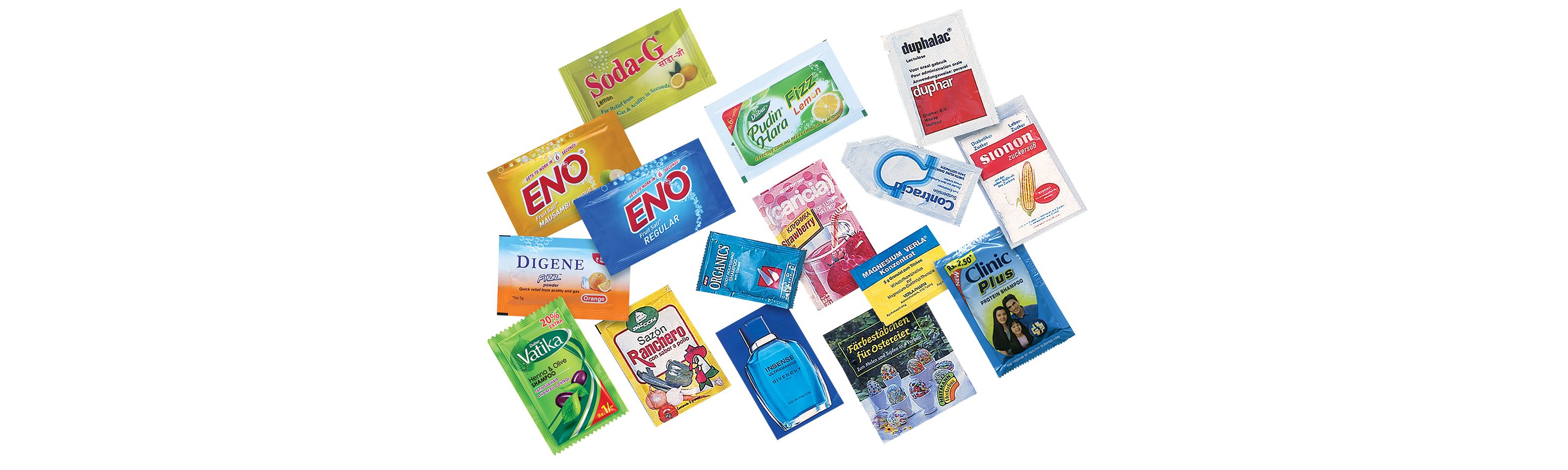 Pouches for multi lane sachet packing machine